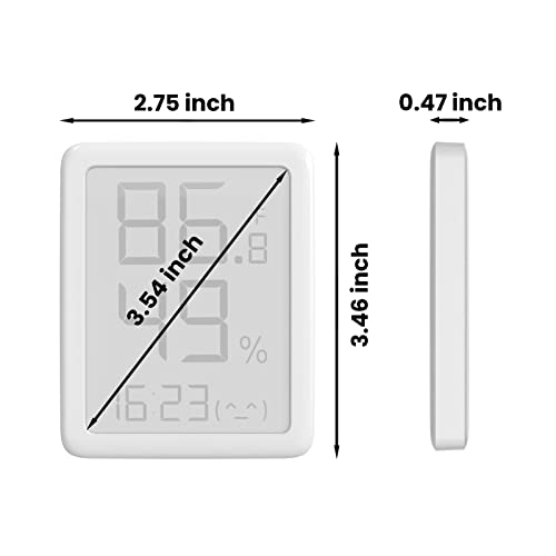 Miyav Dijital Higrometre Kapalı Termometre Odası Nem ve Sıcaklık Sensörü Ölçer Büyük lcd ekran Beyaz…