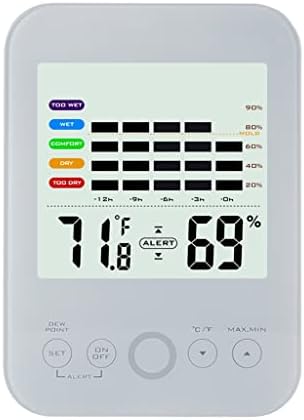 JEUSDF Ev Kapalı Dijital Higrometre Dokunmatik Ekran Elektronik Termometre Higrometre yatak odası termometresi