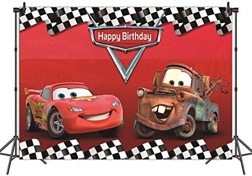 RUINI Araba Yarışı Temalı Zemin Karikatür Arabalar Seferberlik Doğum Günü Partisi Süslemeleri Zemin 8x6FT