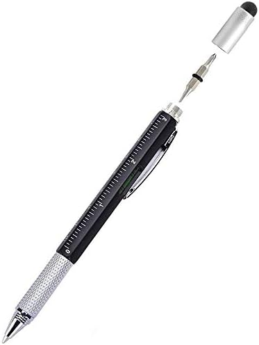Preamer 6 in 1 Çok Aracı Kalem Cep Tornavida Metal Çok Amaçlı Kalem Stylus Kullanışlı Kabarcık su terazisi Cetvel Hediyeler