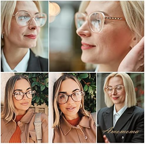 Moda okuma gözlüğü Kadınlar için Bahar Menteşe Retro Şık Sevimli Şeffaf Bayan Okuyucular + 1.00 AM6020A