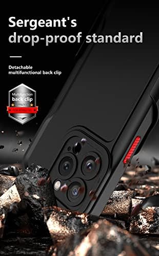 Koruyucu Telefon Kılıfı iPhone 12 Pro ile Uyumlu Klipsli 6,1 inç Kılıf, Dahili 360°Döndürmeli Halka Standı Kılıf Koruyucu