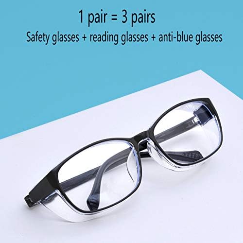 Güvenlik gözlükleri Okuyucular ile 0~+400 kadın Erkek Güvenlik Mavi ışık okuma gözlüğü Gözlük Göz Koruması şeffaf lens