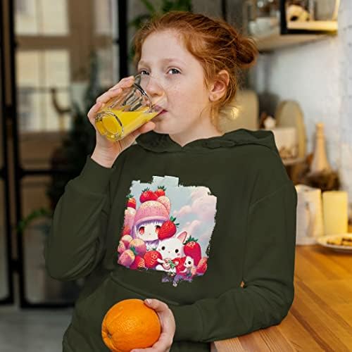 Çizgi Film Çocuk Sünger Polar Kapüşonlu Sweatshirt-Berry Çocuk Kapüşonlu Sweatshirt-Çocuklar için Baskılı Kapüşonlu Sweatshirt