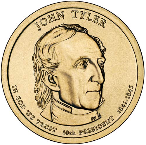 2009 P Pozisyonu B Saten Kaplama John Tyler Başkanlık Doları Seçimi Dolaşımsız ABD Darphanesi