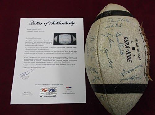 PSA / DNA 1959 Baltimore Colts Takımı İmza Futbolu İmzaladı Unitas Lipscomb - İmzalı Futbol Topları