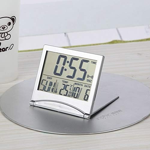 KLHHG Dijital Termometre Takvim Katlanır LCD dijital alarmlı saat Saat Masa Masa Hava Durumu Masası Sıcaklık Elektronik Ev