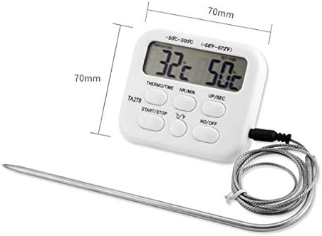 n / a LCD Dijital Termometre Higrometre Elektronik Termometre,Prob Tipi Gıda Termometresi