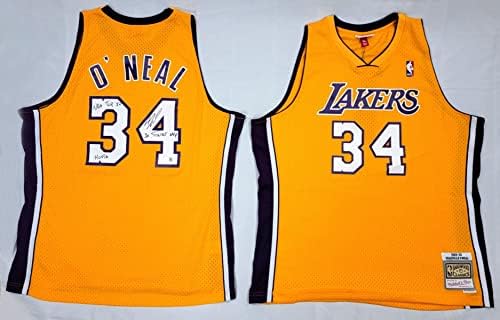 Shaquille o'neal İmzalı Los Angeles Lakers 1999-2000 Mitchell & Ness Swingman Forması ile HOF 16, NBA En iyi 50 ve 3X Finalleri