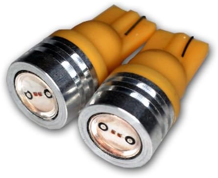 Tuningpros LEDTCL-T10-YHP1 Bagaj kargo ışığı LED ampuller T10 Kama, Yüksek Güç LED Sarı 2'li Set