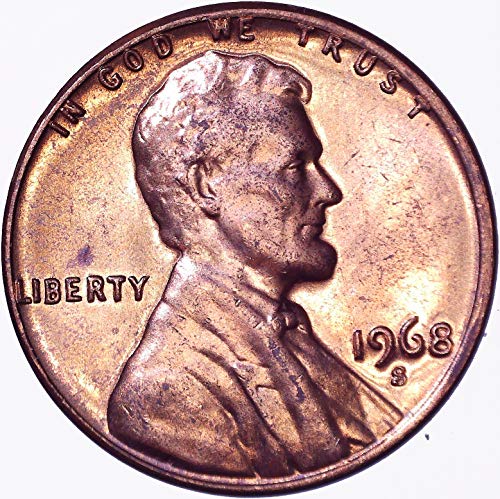 1968 S Lincoln Anıtı Cent 1C Parlak Dolaşımsız