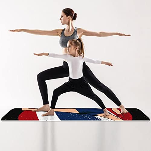 Yoga Mat Muay Thai Fighter Tekme Baskı Çevre Dostu Kaymaz fitness egzersiz matı Pilates ve Zemin Egzersizleri