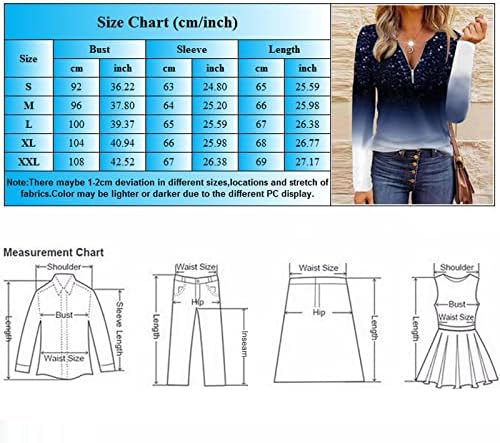 KCJGİKPOK Bayan Tunik Üstleri 1/4 Zip Up Kazak Seksi V Boyun Bluzlar Casual Uzun Kollu Gömlek Slim Fit Kadınlar için Tops