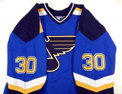 Louis Blues Jason Bacashihua 30 İmzalı Otantik Mavi Forma Otomatik DP12023 - Oyun Kullanılmış NHL Formaları