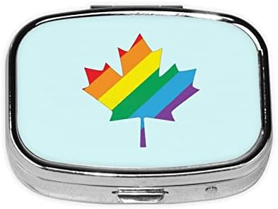 LGBT Kanada Gurur Kare Mini Hap Kutusu Metal Tıp Organizatör Seyahat Dostu Taşınabilir Hap Durumda