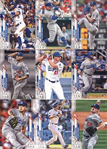 2020 Topps Tamamlandı (Seri 1 ve 2) Los Angeles Dodgers Takımı 29 Kartlık Set: Kenley Jansen(24), Cody Bellinger(50), Austin